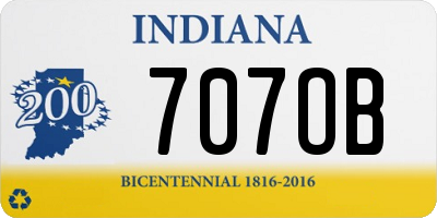 IN license plate 707OB