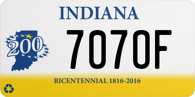 IN license plate 707OF