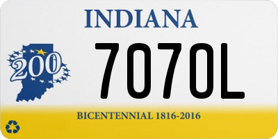 IN license plate 707OL