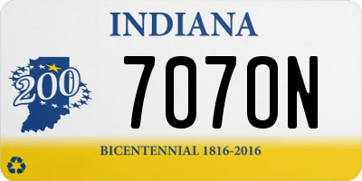IN license plate 707ON