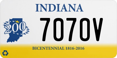 IN license plate 707OV