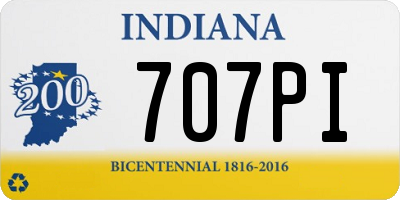 IN license plate 707PI