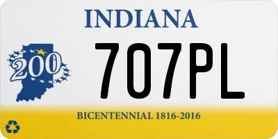 IN license plate 707PL