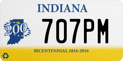 IN license plate 707PM