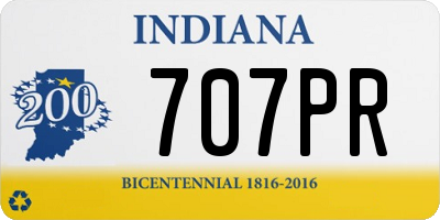 IN license plate 707PR
