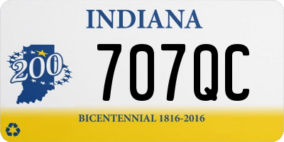 IN license plate 707QC