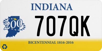 IN license plate 707QK