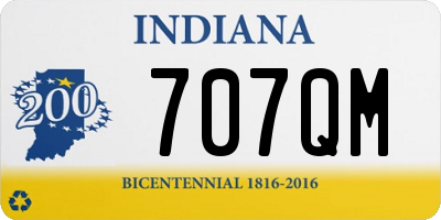 IN license plate 707QM