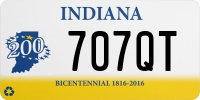 IN license plate 707QT