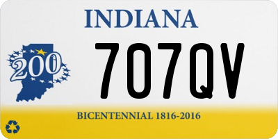 IN license plate 707QV