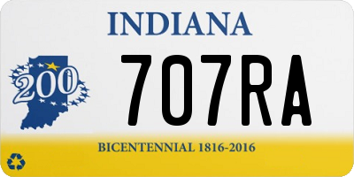 IN license plate 707RA