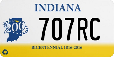 IN license plate 707RC