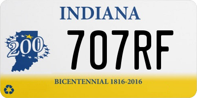 IN license plate 707RF