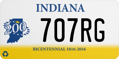 IN license plate 707RG