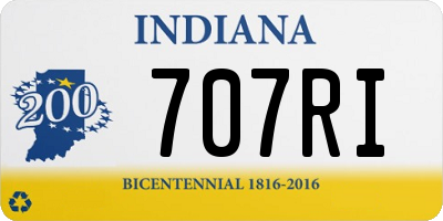 IN license plate 707RI