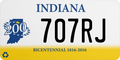 IN license plate 707RJ