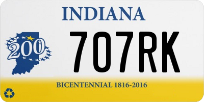 IN license plate 707RK