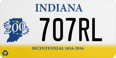 IN license plate 707RL