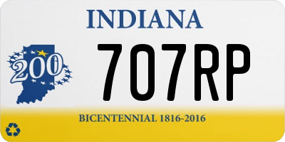 IN license plate 707RP