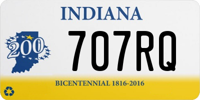 IN license plate 707RQ