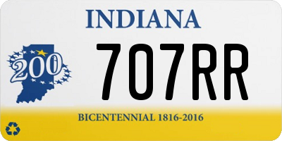 IN license plate 707RR