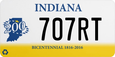 IN license plate 707RT