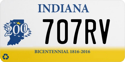 IN license plate 707RV