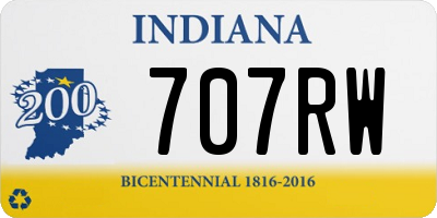 IN license plate 707RW