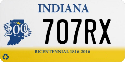 IN license plate 707RX