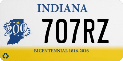 IN license plate 707RZ