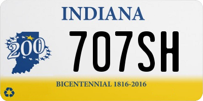 IN license plate 707SH