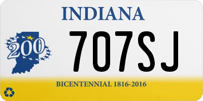 IN license plate 707SJ