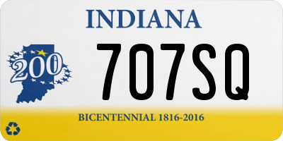 IN license plate 707SQ