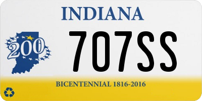 IN license plate 707SS