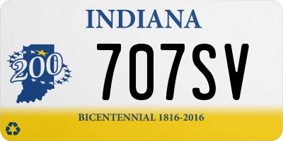 IN license plate 707SV