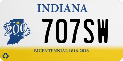 IN license plate 707SW
