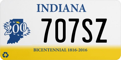 IN license plate 707SZ