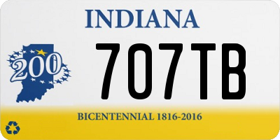 IN license plate 707TB