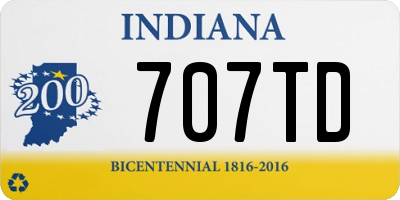 IN license plate 707TD