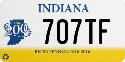 IN license plate 707TF
