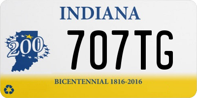 IN license plate 707TG