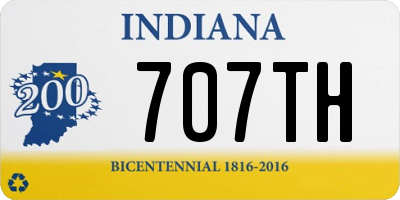 IN license plate 707TH