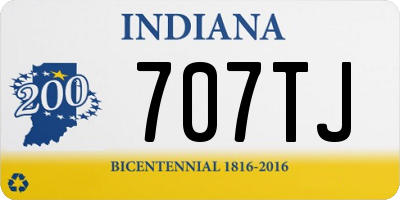 IN license plate 707TJ