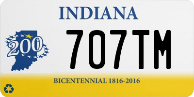 IN license plate 707TM