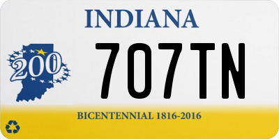 IN license plate 707TN