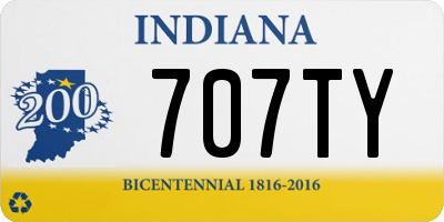 IN license plate 707TY