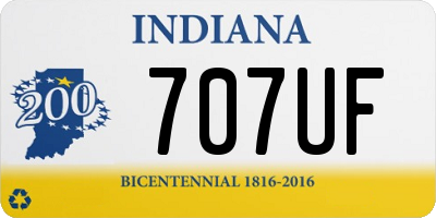 IN license plate 707UF