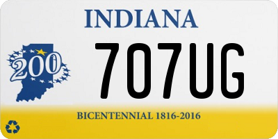 IN license plate 707UG