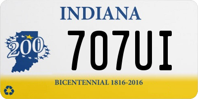 IN license plate 707UI