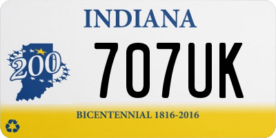 IN license plate 707UK